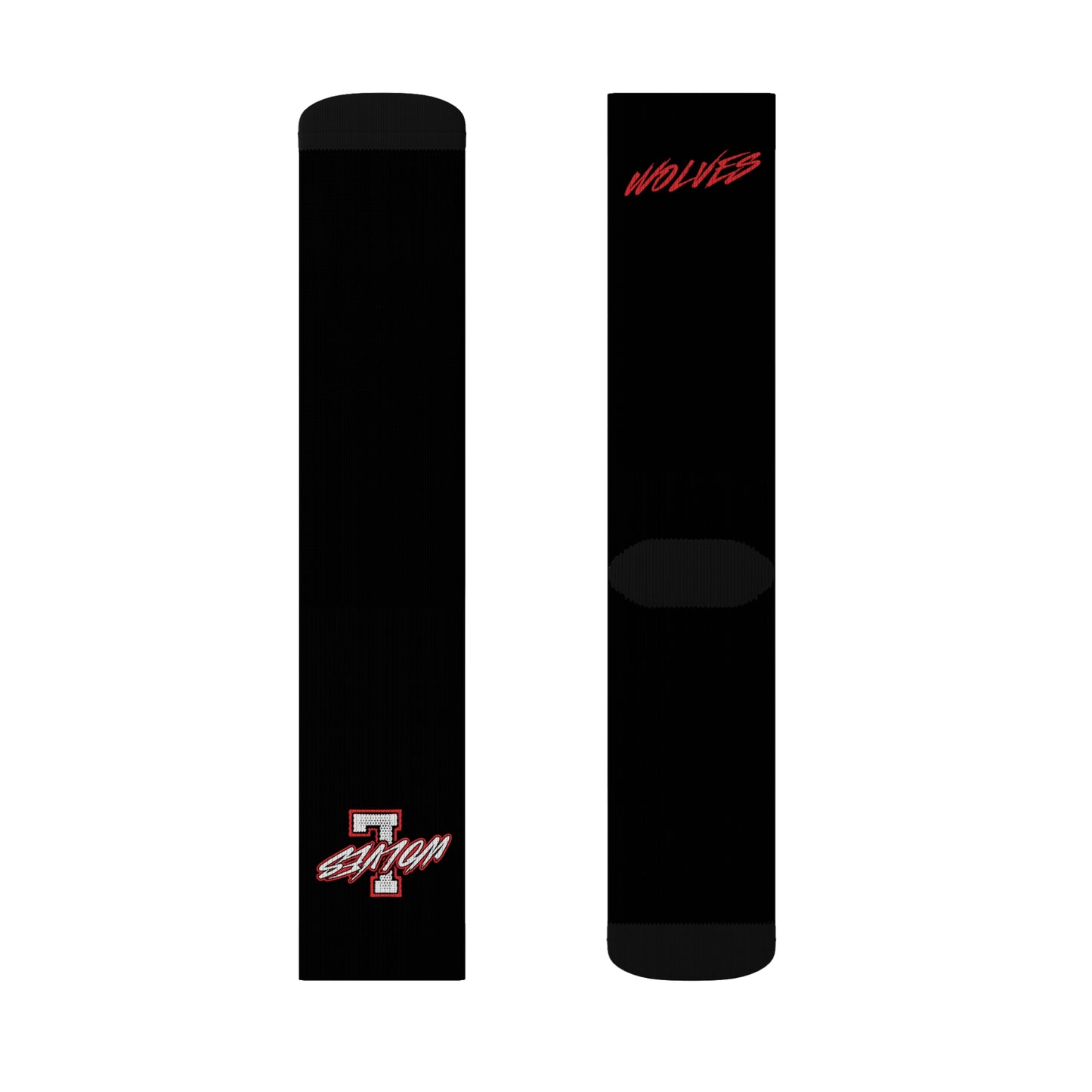 Sublimation Socks- New L Wolves Black Sock