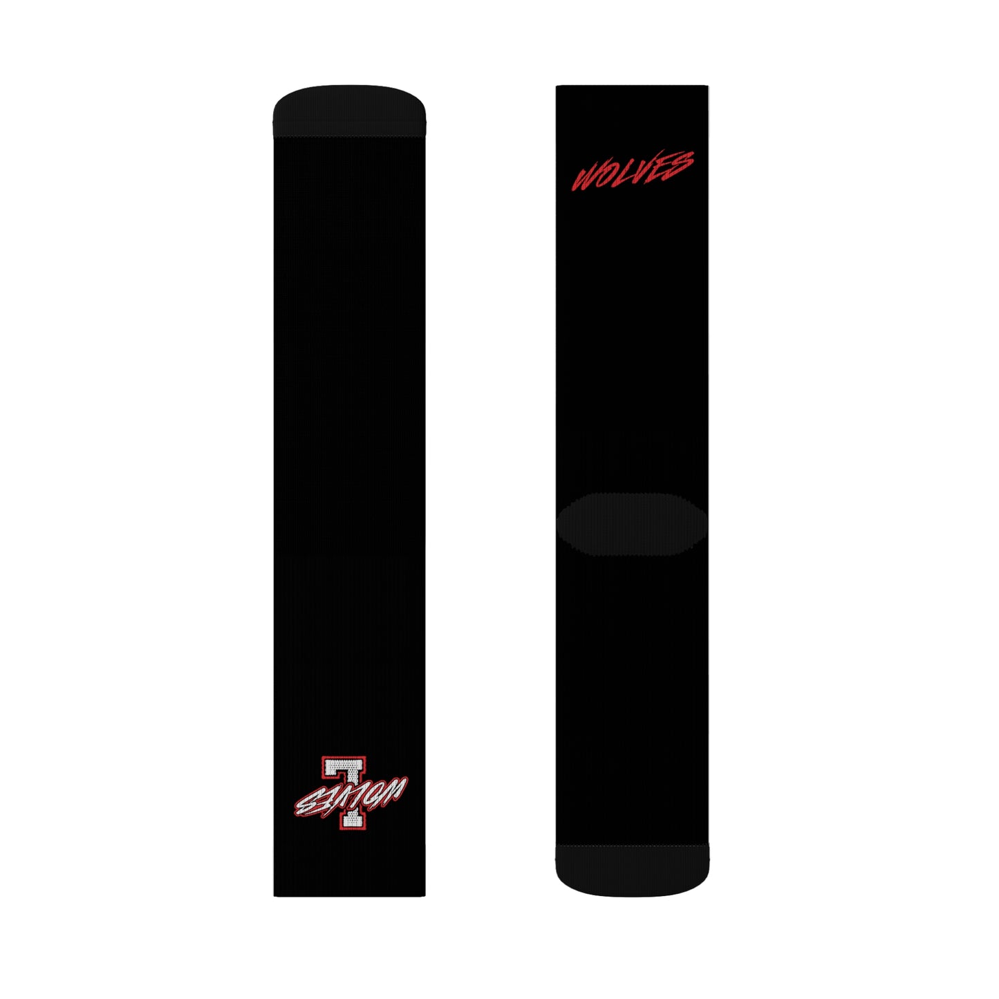 Sublimation Socks- New L Wolves Black Sock
