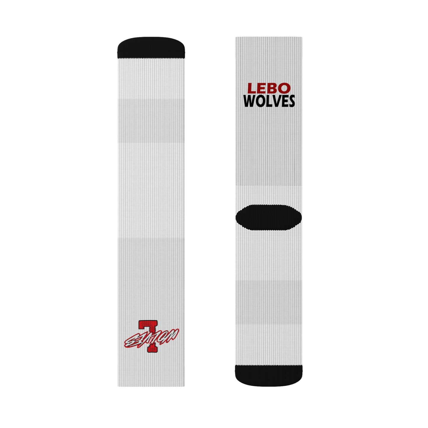 Copy of Sublimation Socks- New L Wolves Black Sock