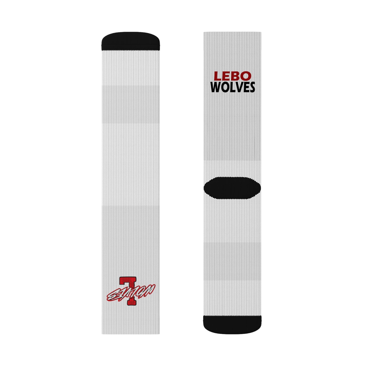 Copy of Sublimation Socks- New L Wolves Black Sock