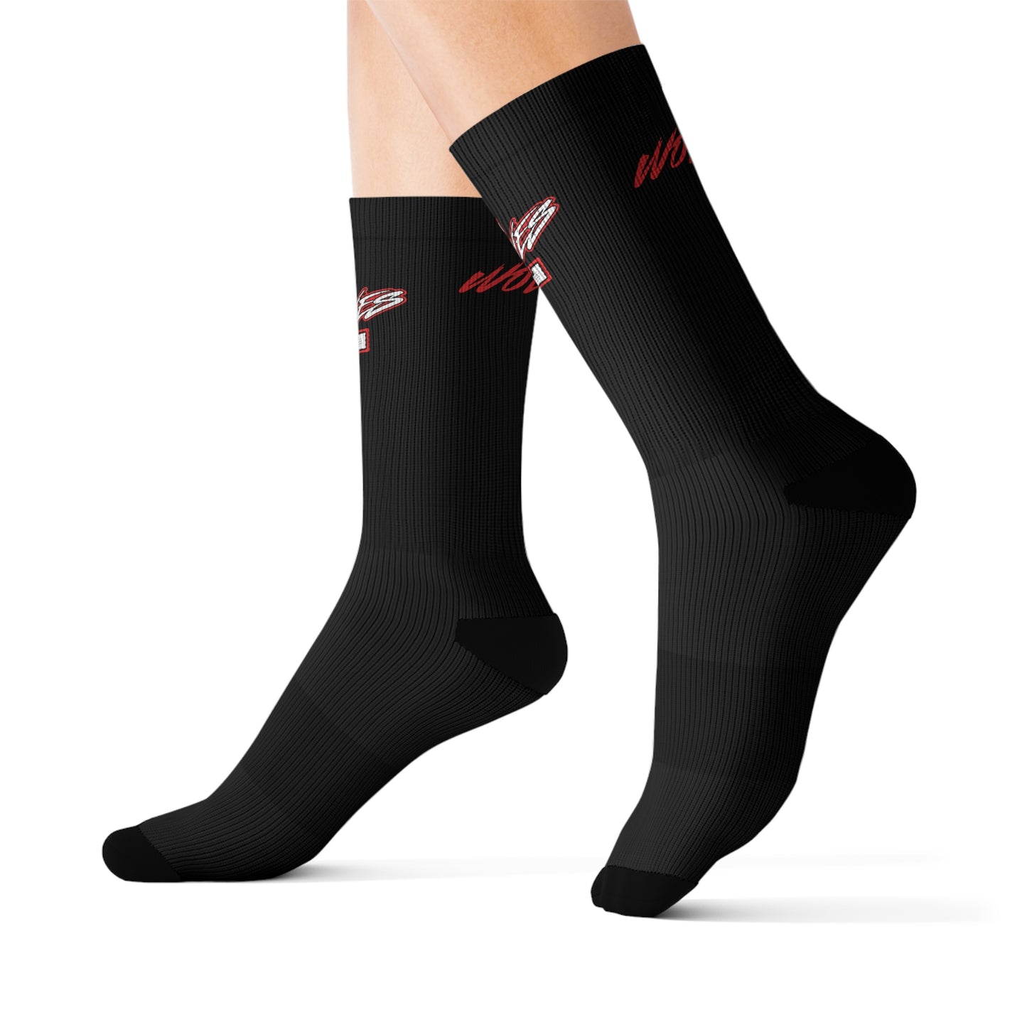 Sublimation Socks- New L Wolves Black Sock
