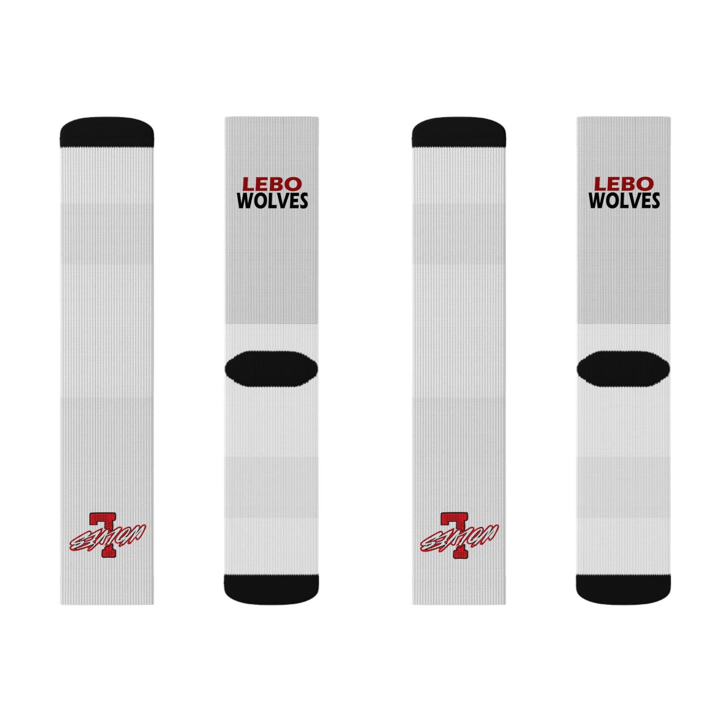 Copy of Sublimation Socks- New L Wolves Black Sock