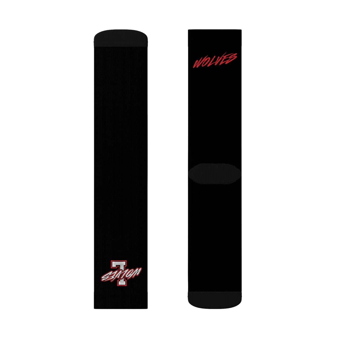 Sublimation Socks- New L Wolves Black Sock