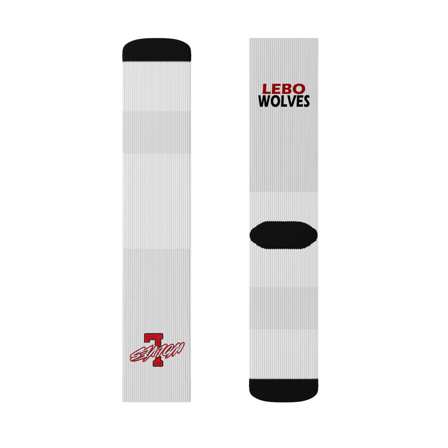 Copy of Sublimation Socks- New L Wolves Black Sock