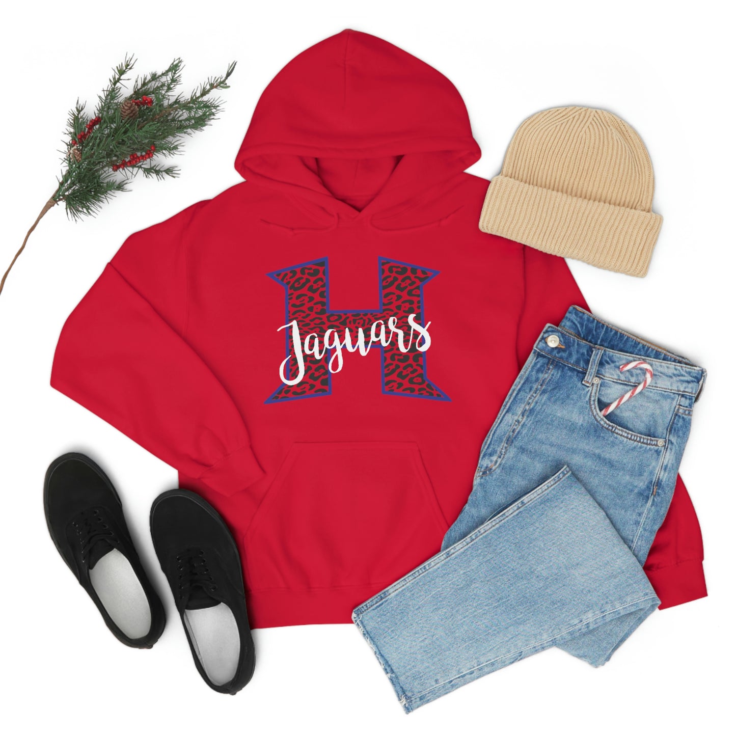 Power H Leopard Print Jaguars Hooded Sweatshirt