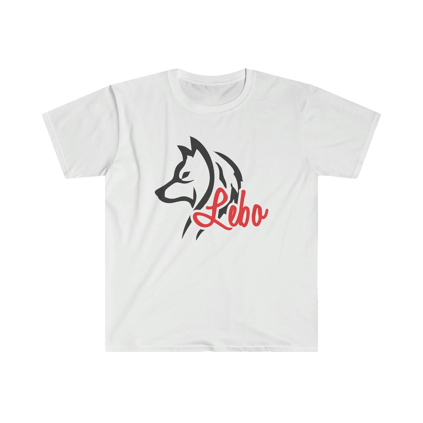 Lebo Wolves head Script Lebo Softstyle tee