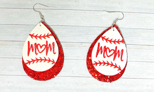 Baseball/Softball MOM Dangle Earrings