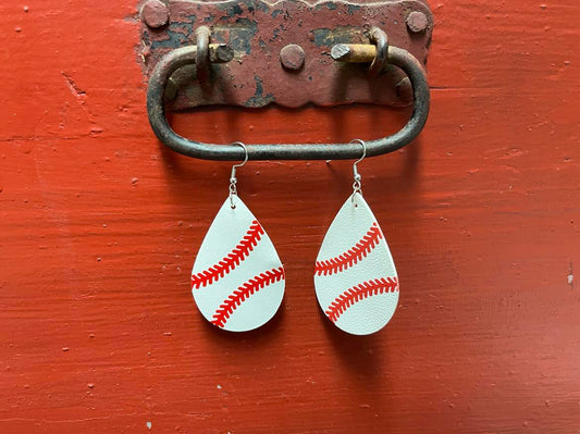 Baseball Dangle Earrings