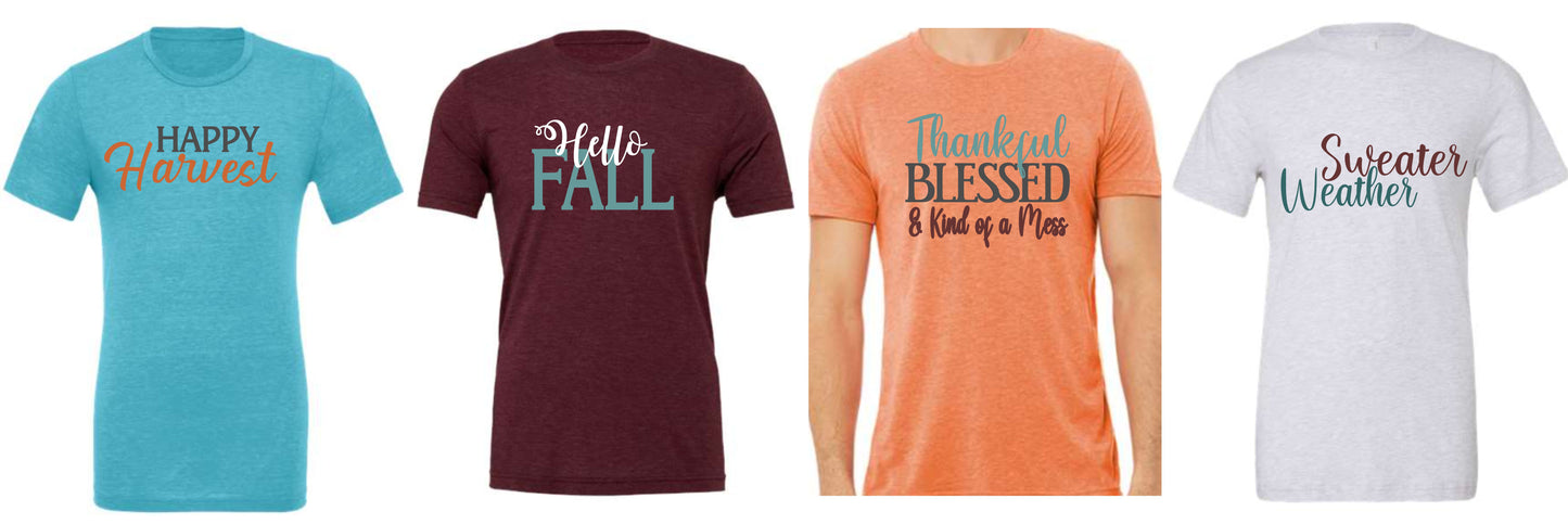 Bella+ Canvas Fall Triblend Tees