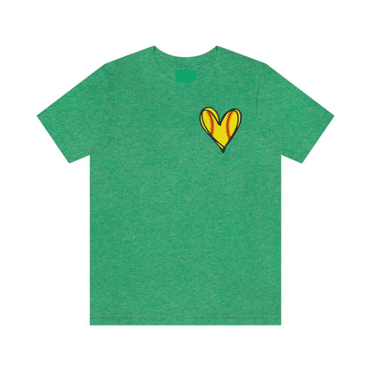 Softball Heart- Bella- Multiple color options