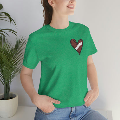 Football Heart- Bella- Multiple color options available