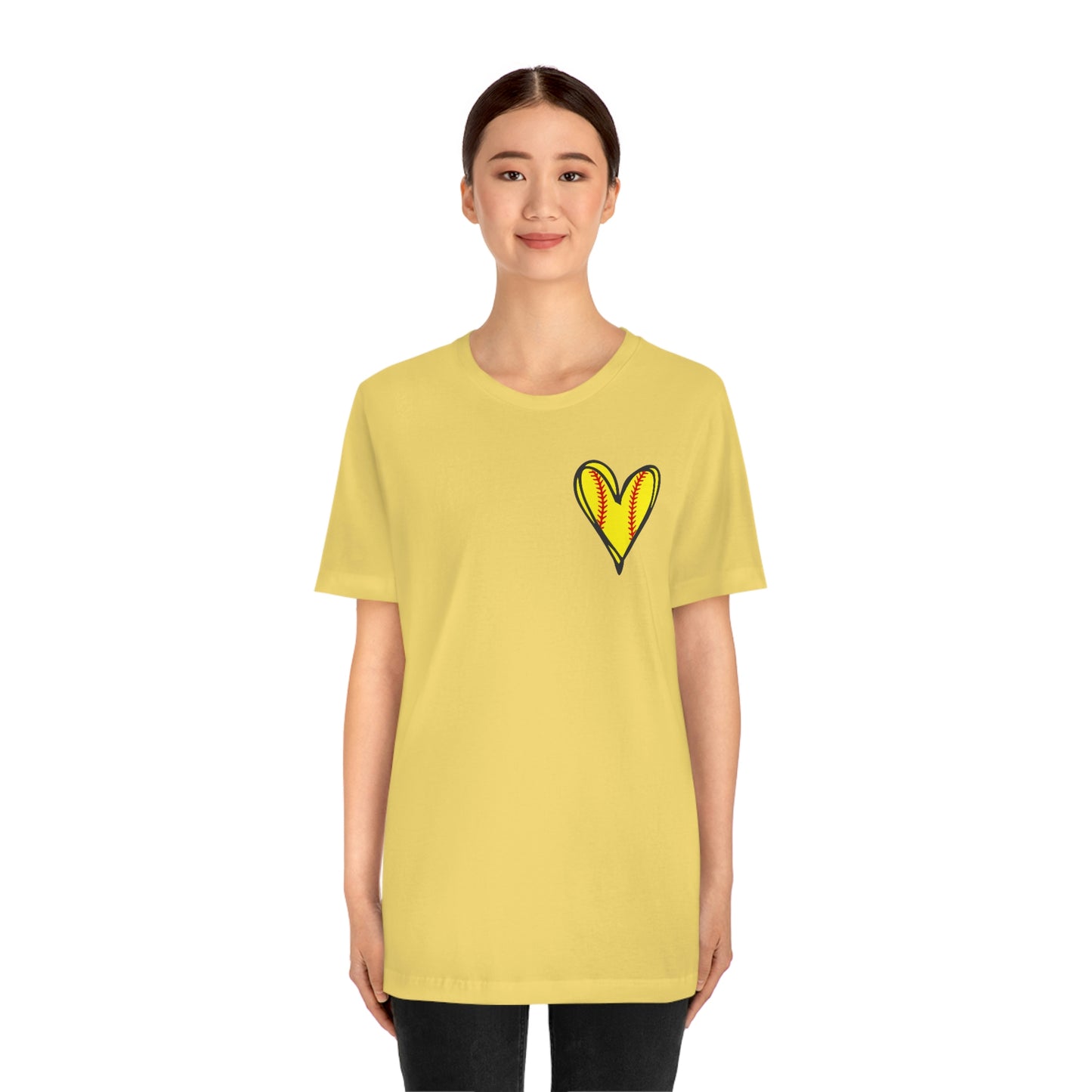 Softball Heart- Bella- Multiple color options