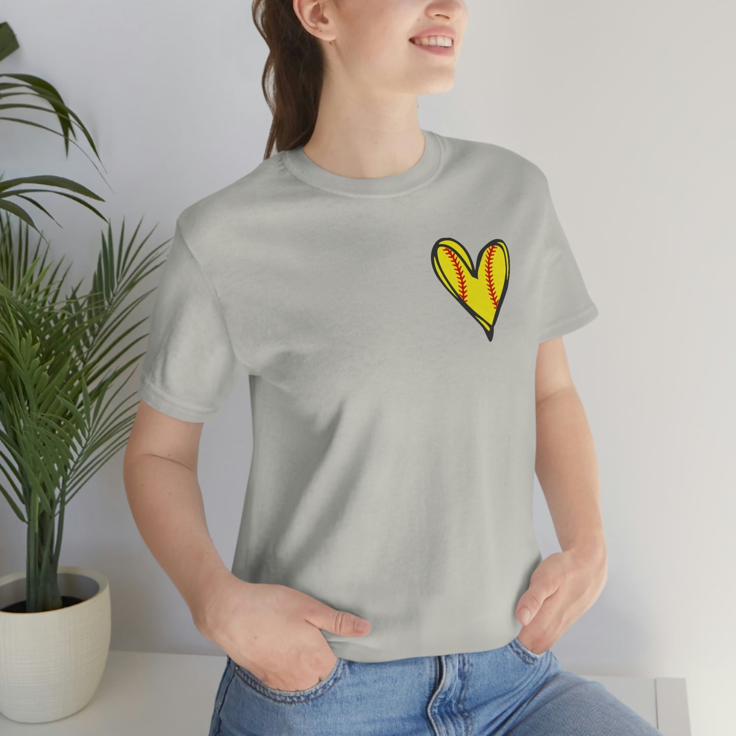 Softball Heart- Bella- Multiple color options