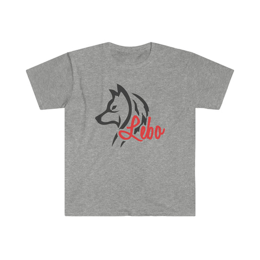 Lebo Wolves head Script Lebo Softstyle tee