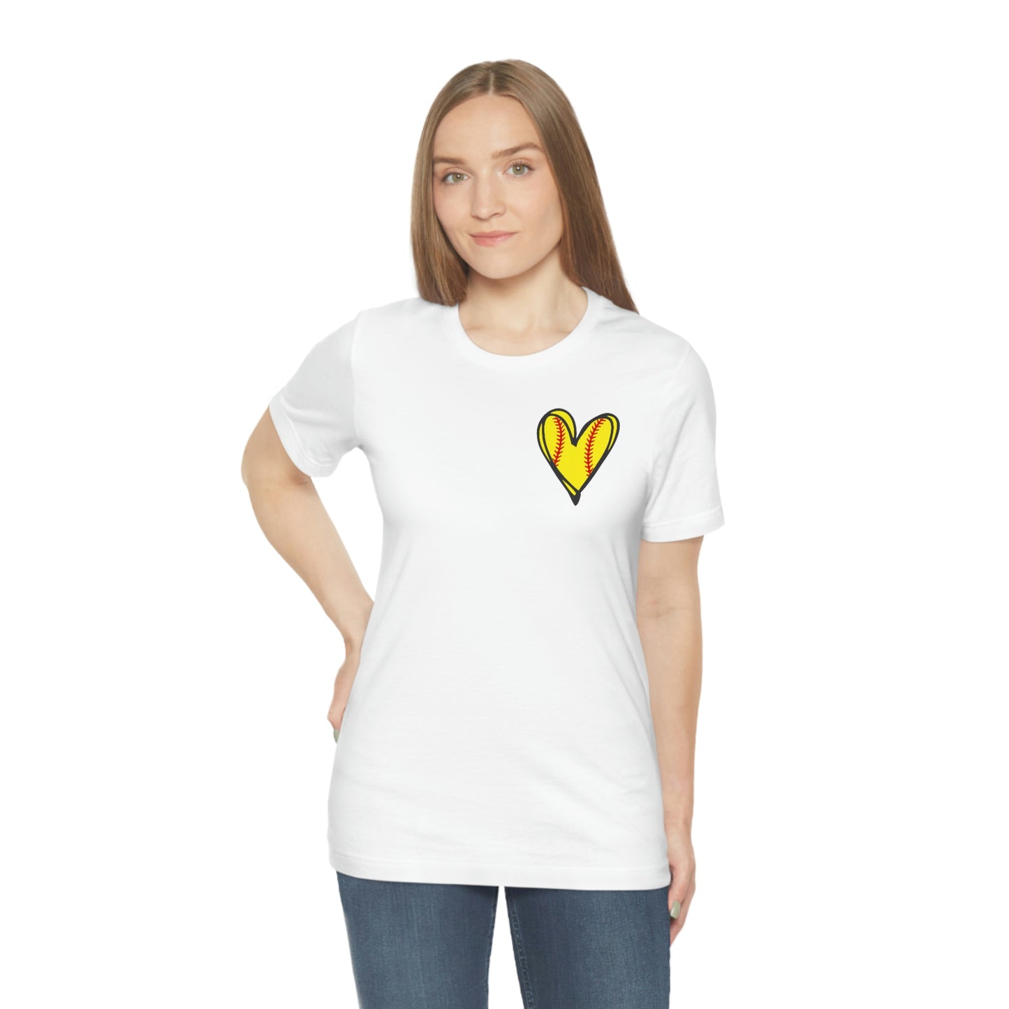 Softball Heart- Bella- Multiple color options