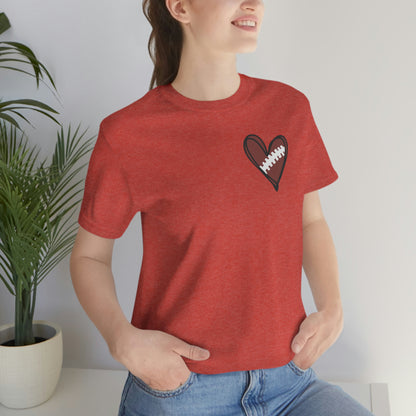 Football Heart- Bella- Multiple color options available