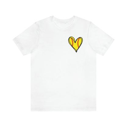 Softball Heart- Bella- Multiple color options