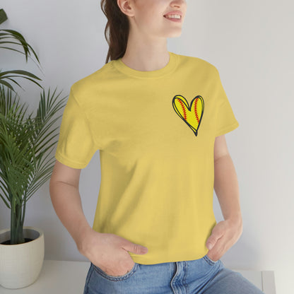 Softball Heart- Bella- Multiple color options