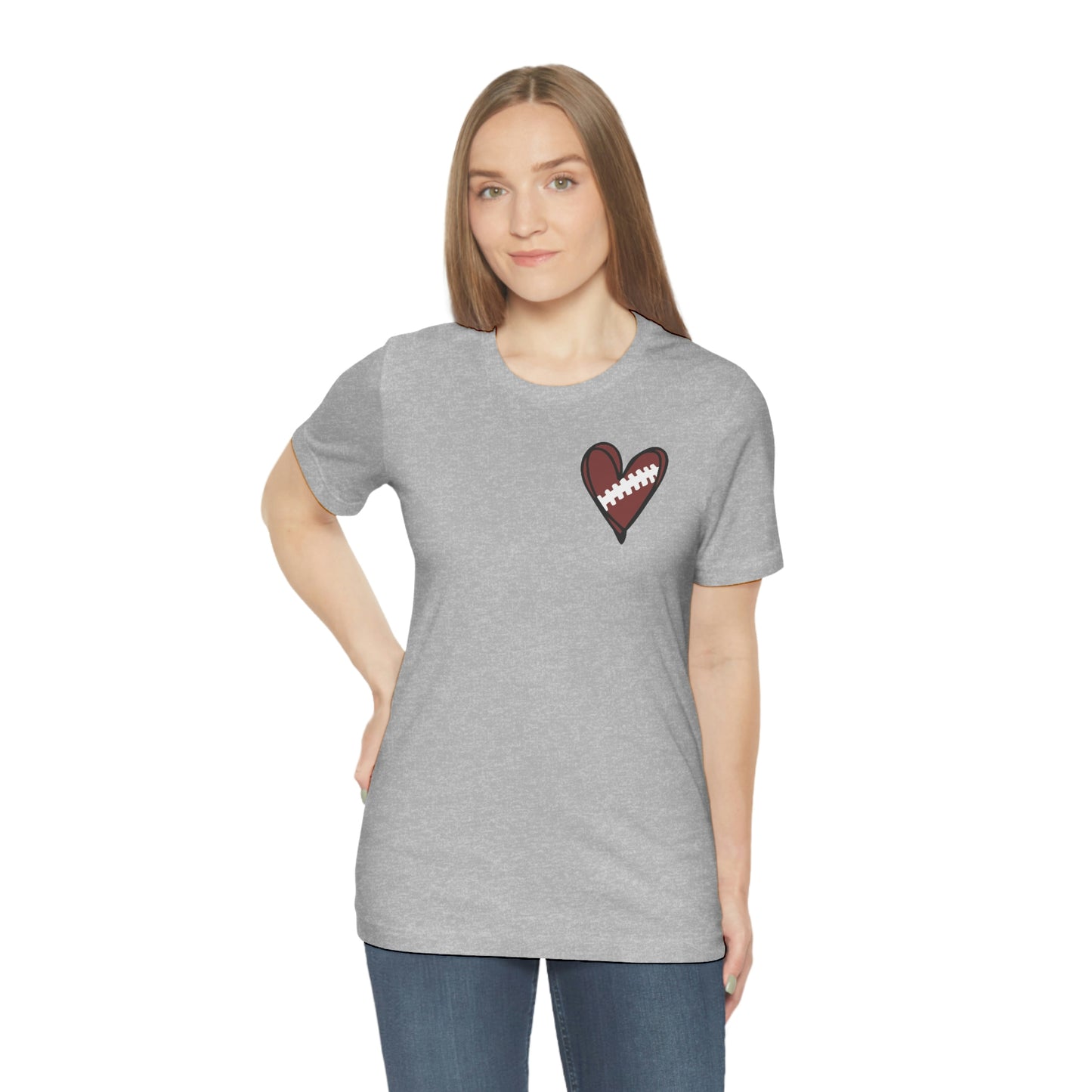 Football Heart- Bella- Multiple color options available