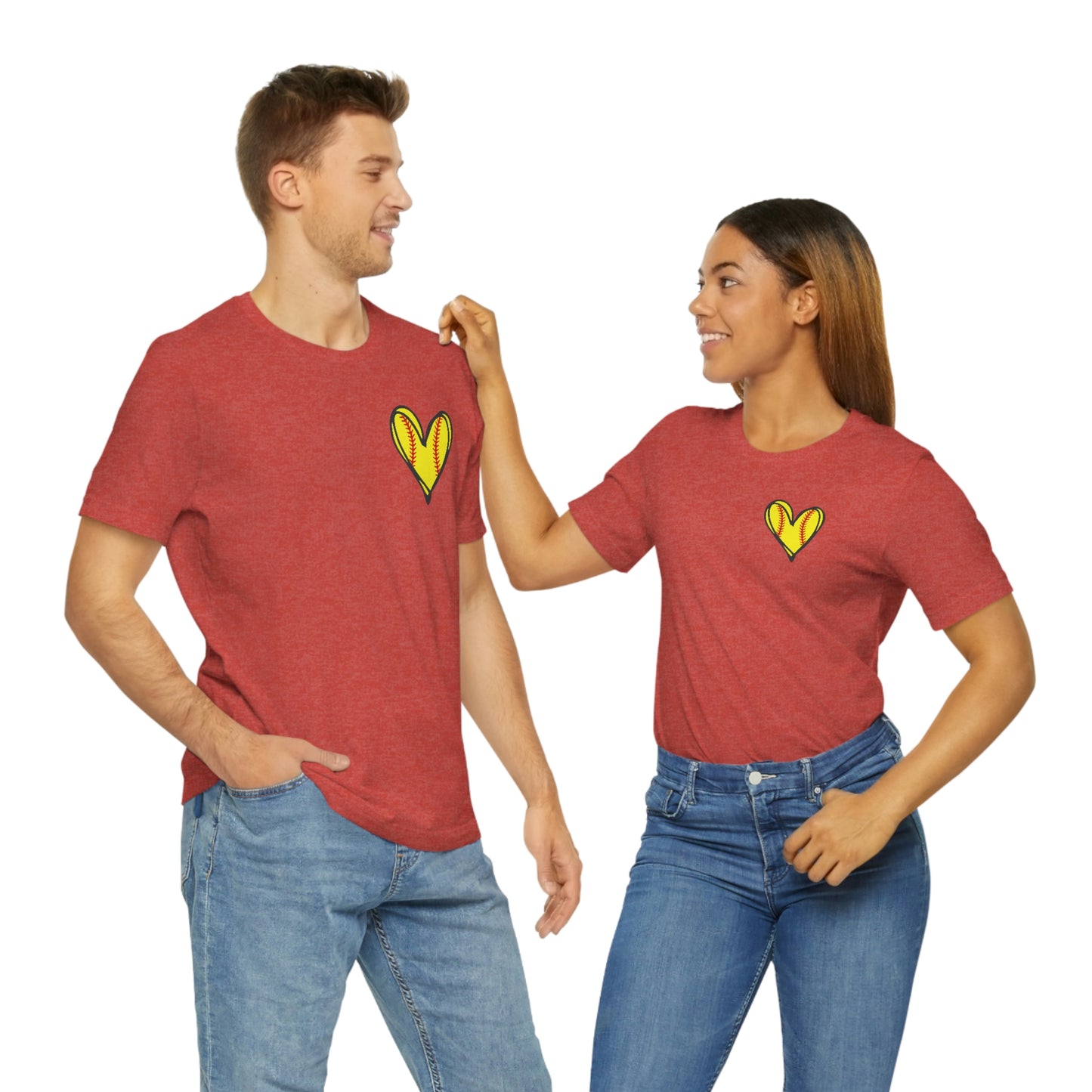 Softball Heart- Bella- Multiple color options