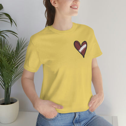 Football Heart- Bella- Multiple color options available