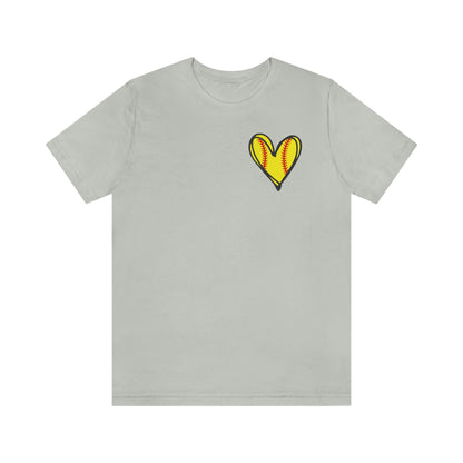 Softball Heart- Bella- Multiple color options