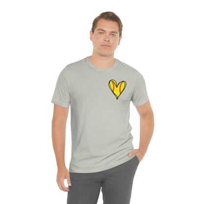 Softball Heart- Bella- Multiple color options