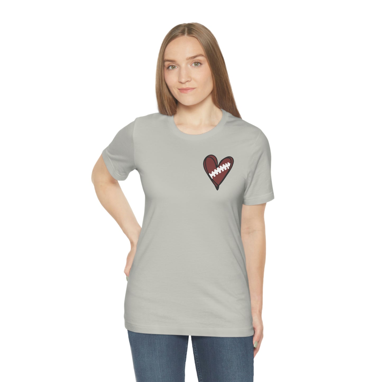 Football Heart- Bella- Multiple color options available