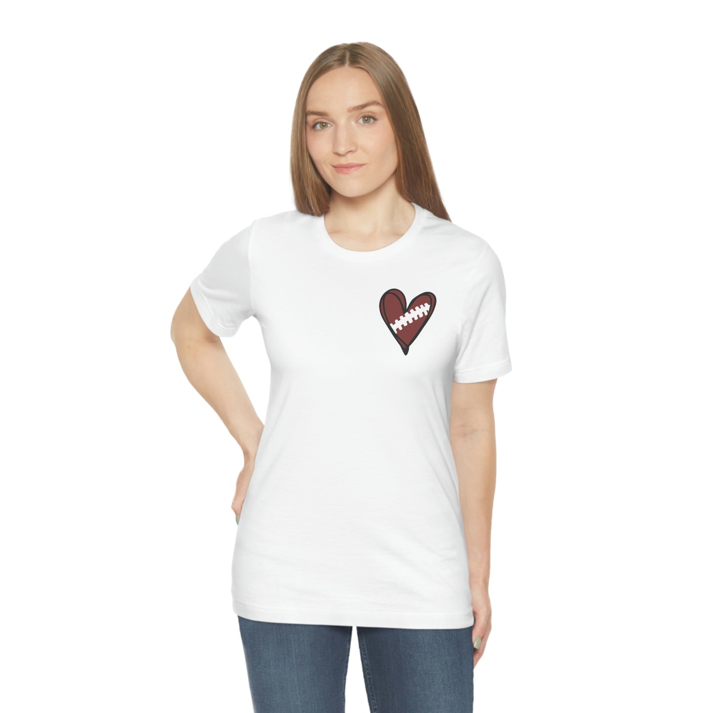 Football Heart- Bella- Multiple color options available