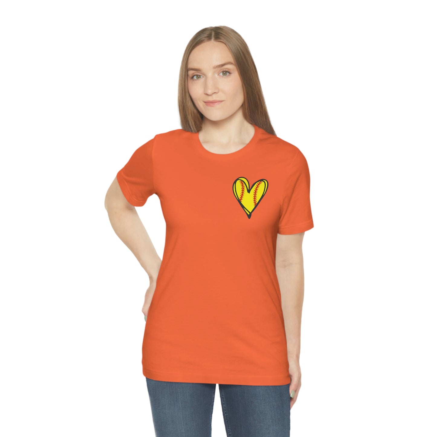 Softball Heart- Bella- Multiple color options