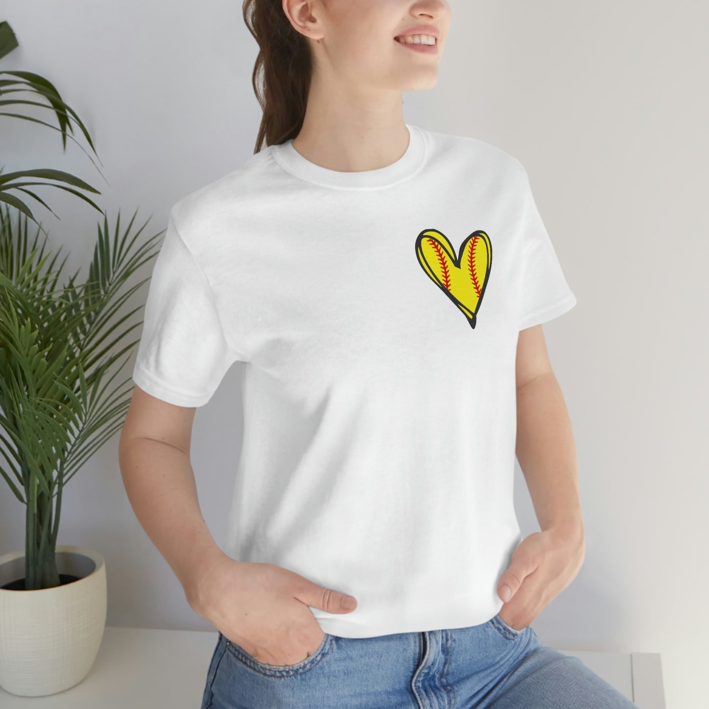 Softball Heart- Bella- Multiple color options