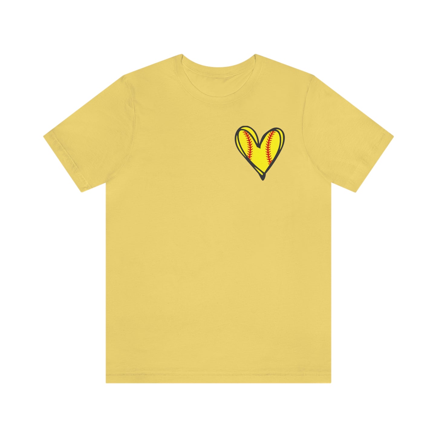 Softball Heart- Bella- Multiple color options