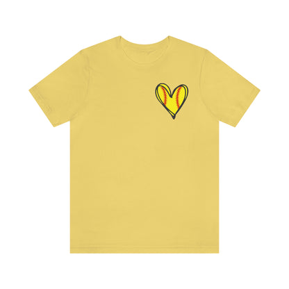 Softball Heart- Bella- Multiple color options