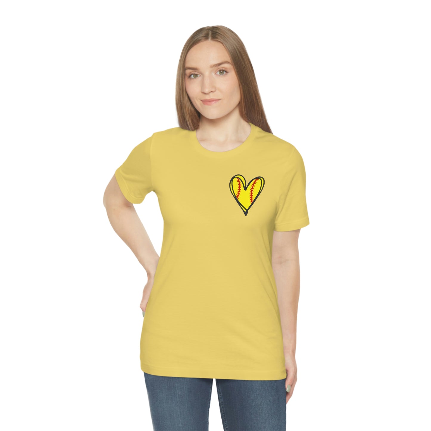 Softball Heart- Bella- Multiple color options