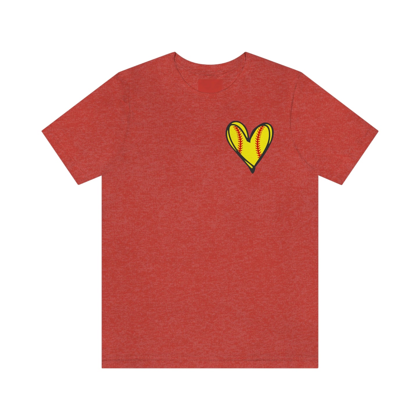 Softball Heart- Bella- Multiple color options